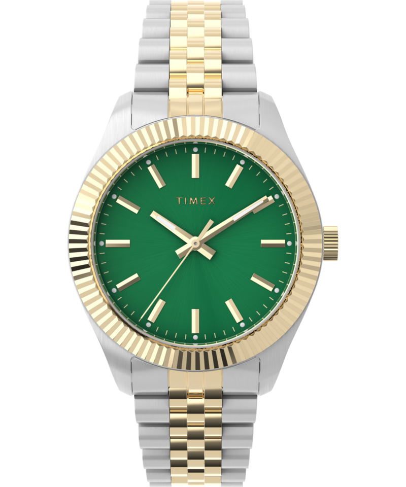 Timex Trend Round 21mm Green Dial Analog Women Watch - TW2W87400UJ Watch Timex