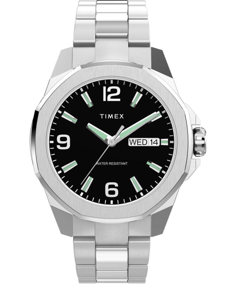 Timex Essex Black Round Quartz Men Watch Watch Timex