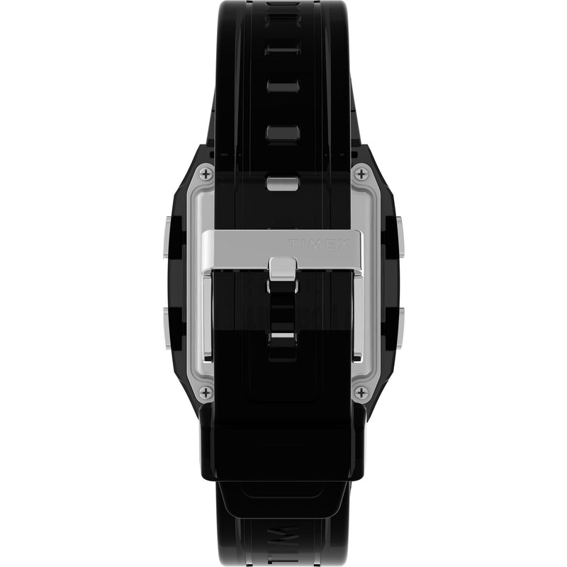 Timex Q Square 21mm Grey Dial Digital Unisex Watch - TW2W96500X6 Watch Timex