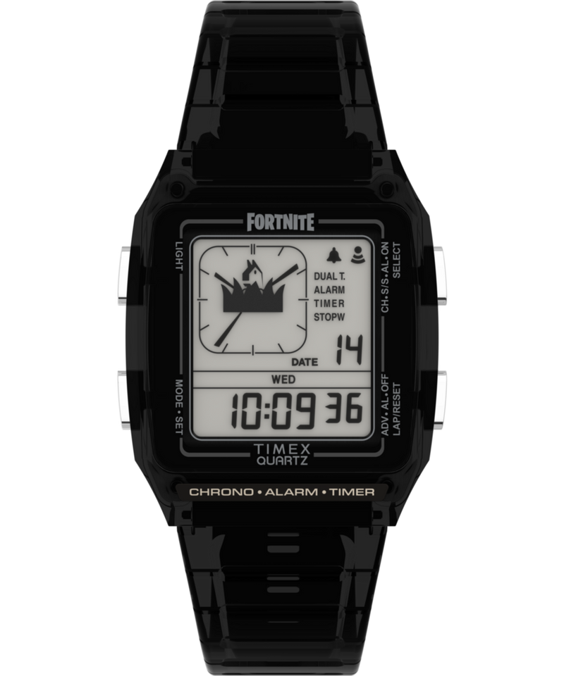 Timex Q Square 21mm Grey Dial Digital Unisex Watch - TW2W96500X6 Watch Timex