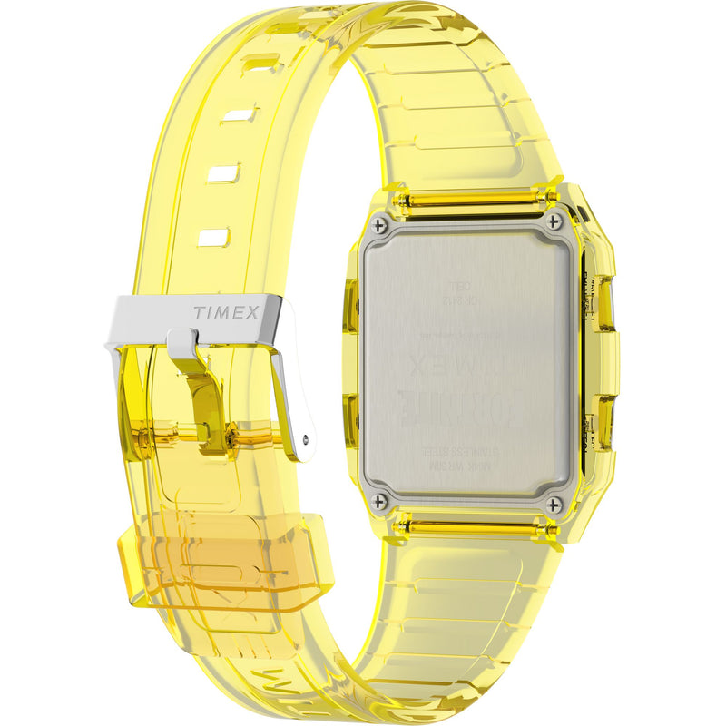 Timex Q Square 21mm Grey Dial Digital Men Watch - TW2W96600X6 Watch Timex