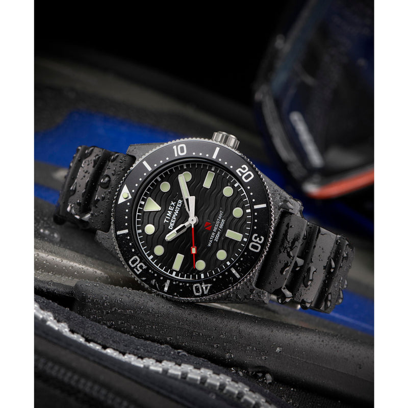 Timex Deepwater Round 43mm Black Dial Analog Men Watch - TW2Y02200UJ Watch Timex