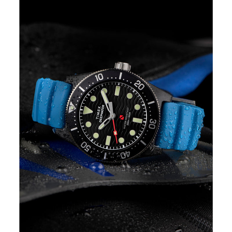 Timex Deepwater Round 43mm Black Dial Analog Men Watch - TW2Y02500UJ Watch Timex