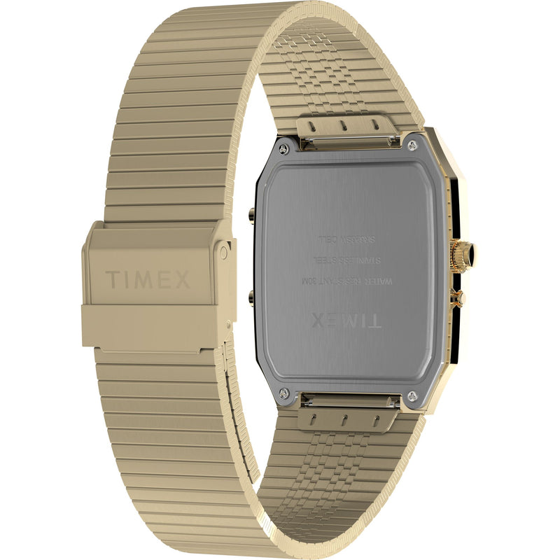 Timex Reissue Rectangle 21mm Champagne Dial Ana-Digital Men Watch - TW2Y06000UJ Watch Timex