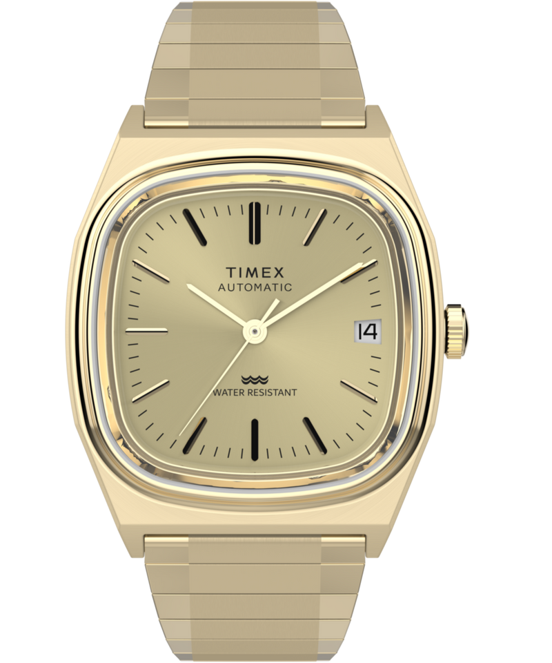 Timex Q Square 21mm Champagne Dial Automatic Men Watch - TW2Y07200UJ Watch Timex