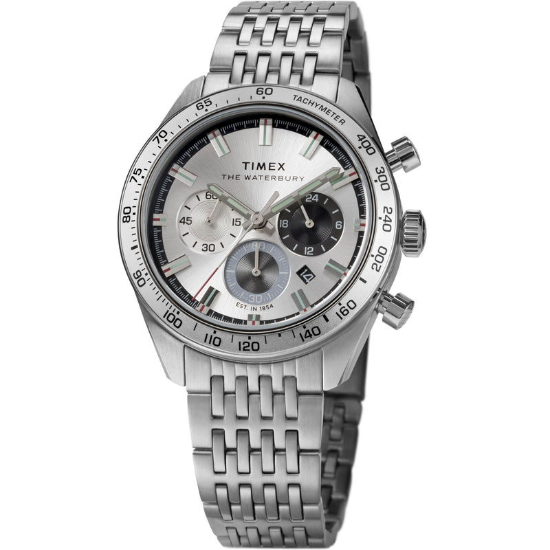 Timex Waterbury Round 21mm Silver Dial Analog Men Watch - TW2Y18700UJ Watch Timex