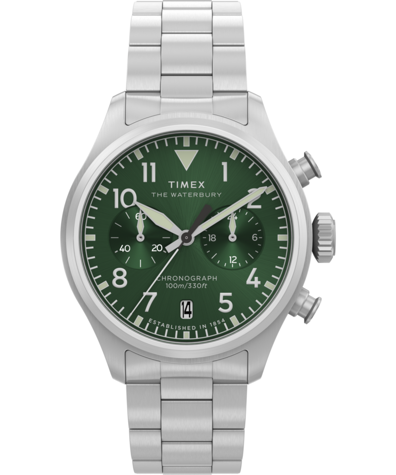 Timex Waterbury Round 21mm Green Dial Analog Men Watch - TW2Y19100IK Watch Timex