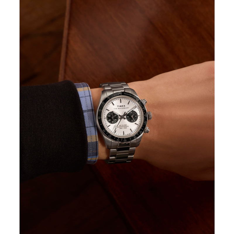 Timex Waterbury Round 39mm Silver Dial Analog Men Watch - TW2Y19200UJ Watch Timex