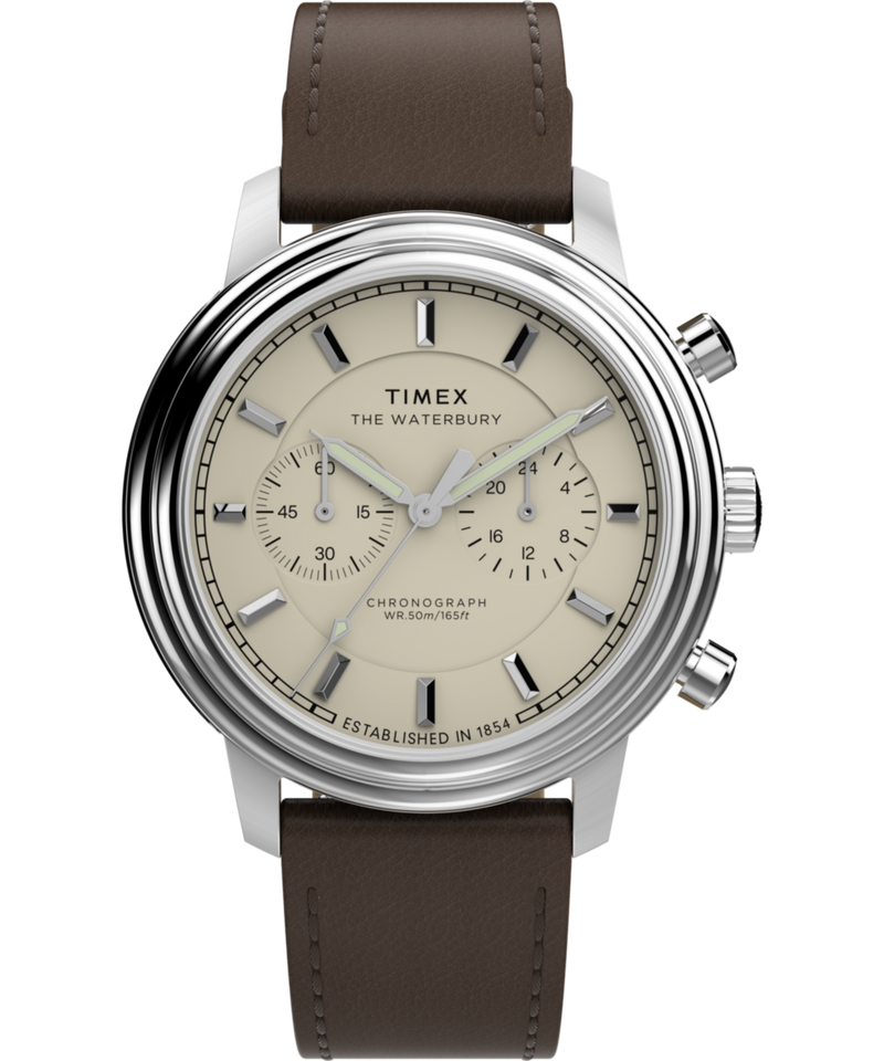 Timex Waterbury Round 41mm Beige Dial Analog Men Watch - TW2Y23500UJ Watch Timex