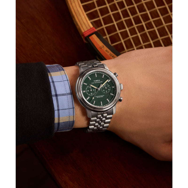 Timex Waterbury Round 41mm Green Dial Analog Men Watch - TW2Y23600UJ Watch Timex