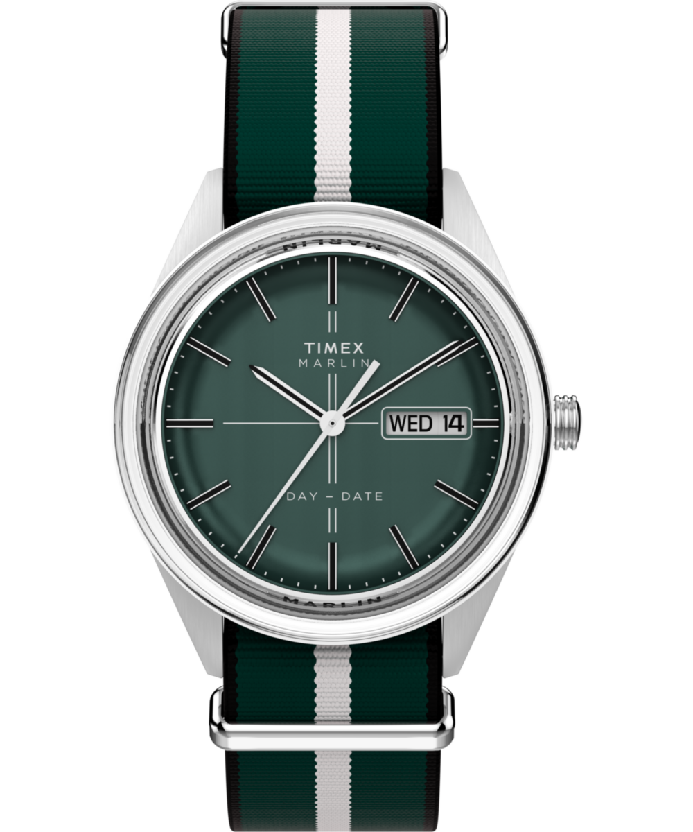 Timex Jet Round 38mm Green Dial Analog Men Watch - TW2Y37500UJ