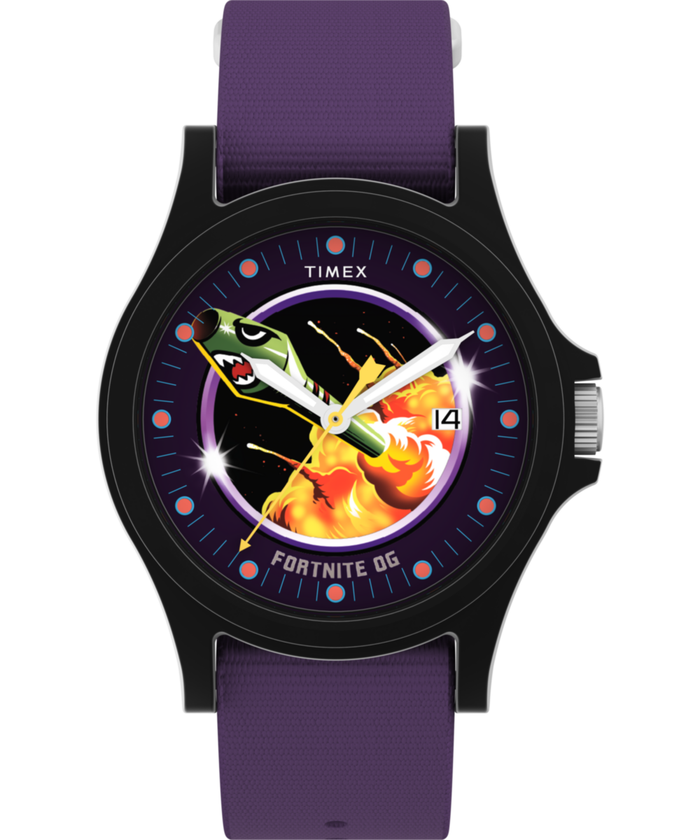 Timex x Fortnite Acadia Round Purple Dial Quartz Analog Watch