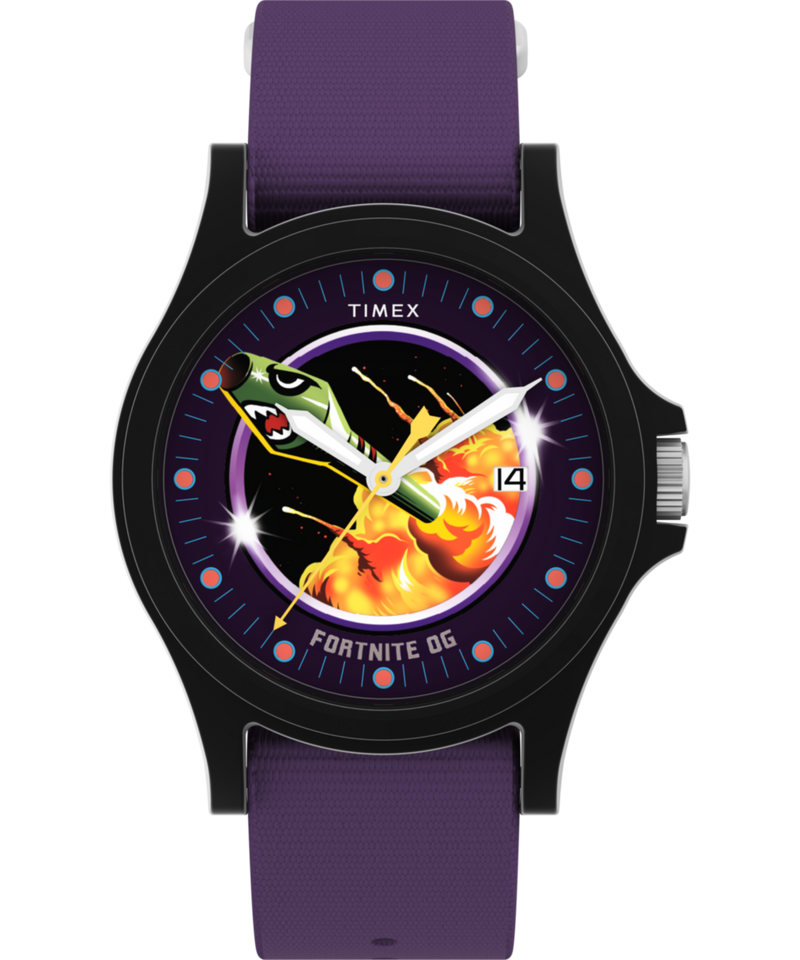 Timex x Fortnite Acadia Round Purple Dial Quartz Analog Watch Watch Timex