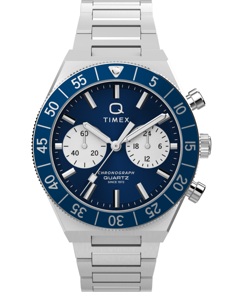 Timex Q Round 40mm Blue Dial Analog Men Watch - TW2Y55900IK Watch Timex