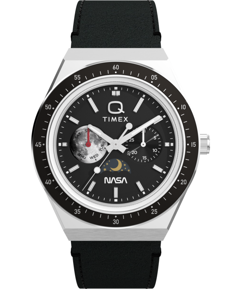Q Timex NASA 40mm Leather Strap Watch - TW2Y56800UJ Watch Timex