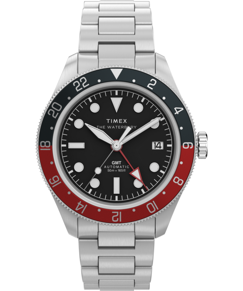 Timex Waterbury Round 42mm Black Dial Mechanical Automatic Men Watch - TW2Y60600UJ Watch Timex