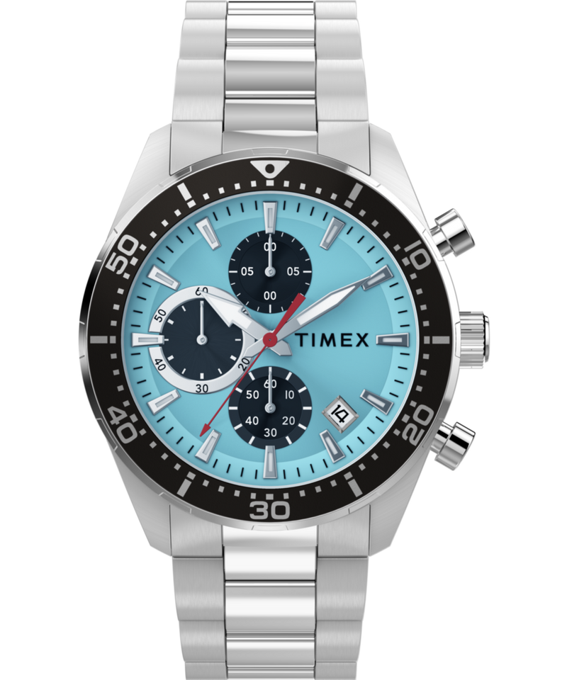 Timex Trend Round 42mm Blue Dial Analog Men Watch - TW2Y62200UJ Watch Timex