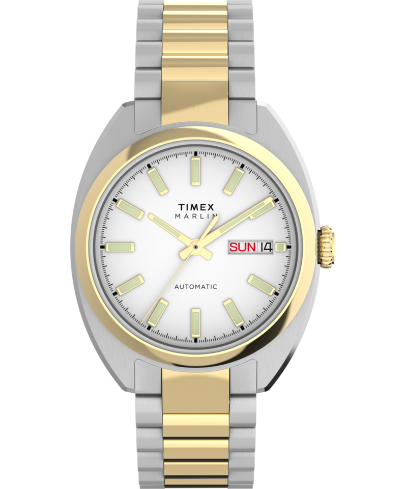 Timex Marlin Tonneau 37mm Silver Dial Mechanical Automatic Men Watch - TW2Y65100UJ Watch Timex
