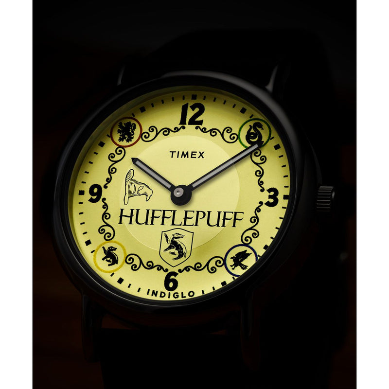 Harry Potter x Timex Weekender Hufflepuff House 38mm Leather Strap Watch Watch Timex
