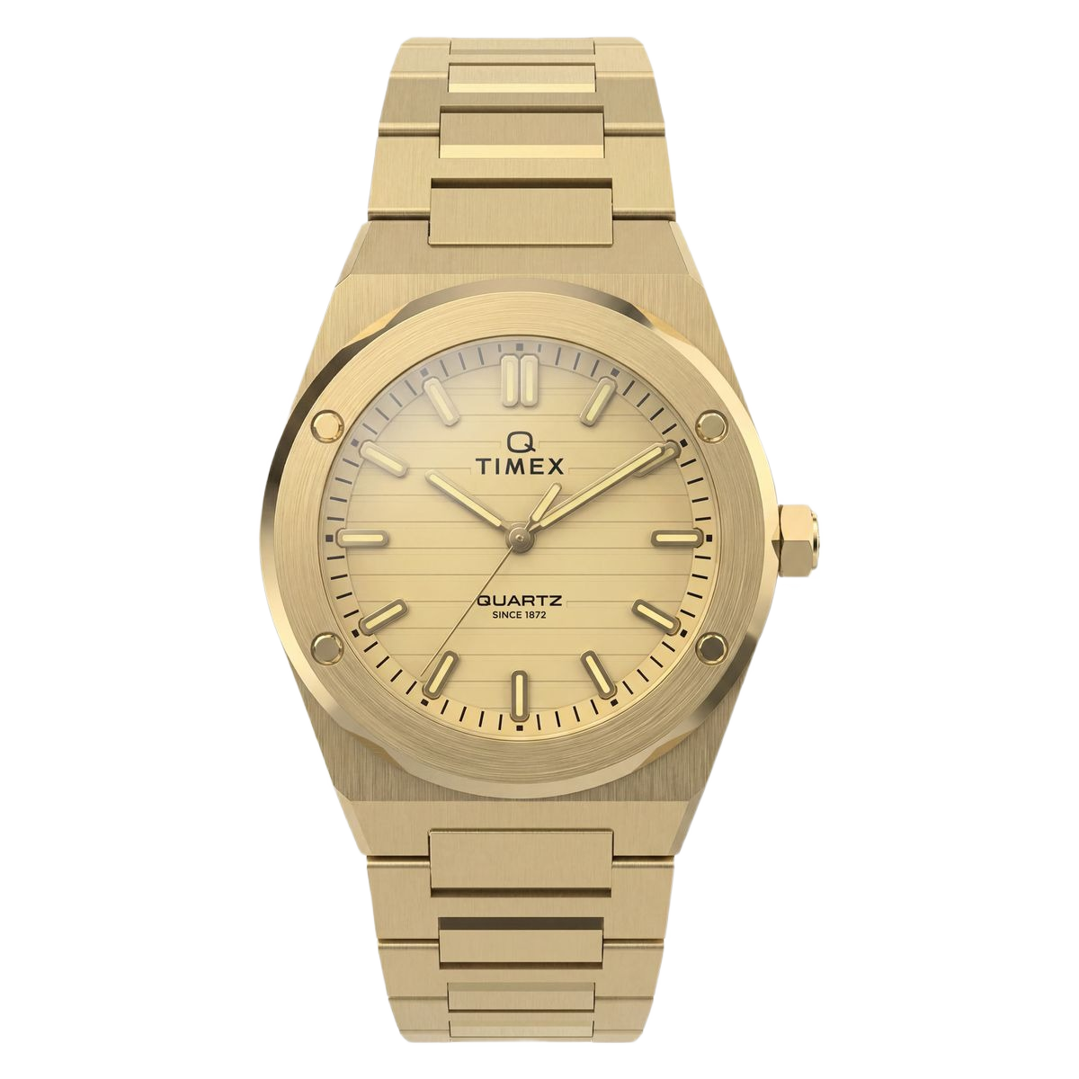 Timex Q Round 34mm Gold Dial Analog Women Watch - TW2Y82000UJ