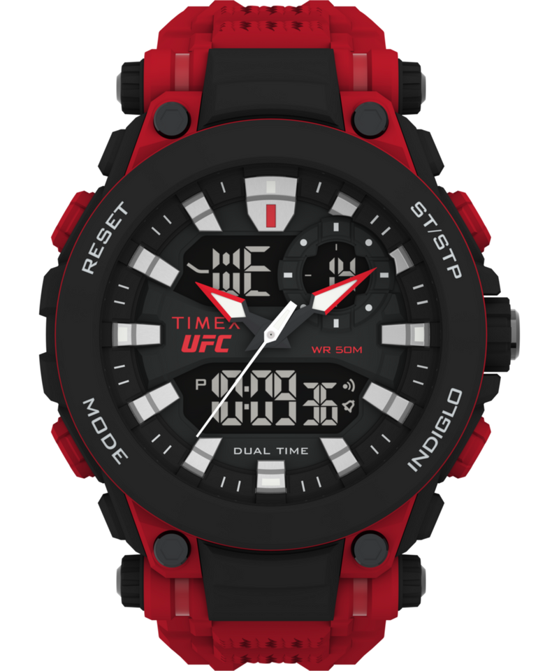 Timex UFC Strength Black Round Dial Quartz Analog Men Watch Watch Timex