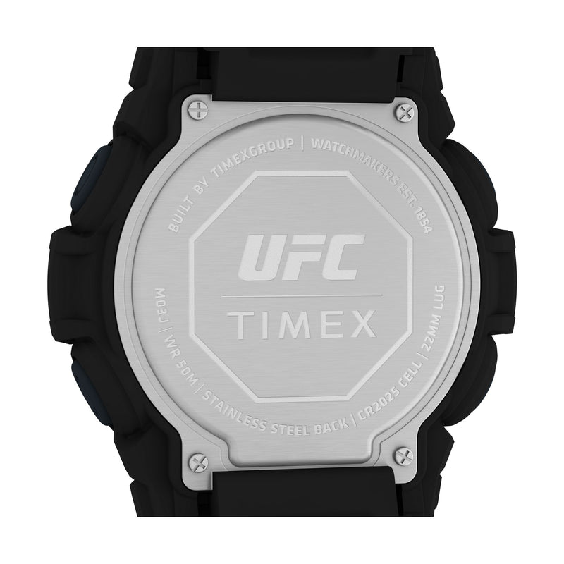 Timex UFC Strength Black Round Dial Quartz Digital Men Watch Watch Timex