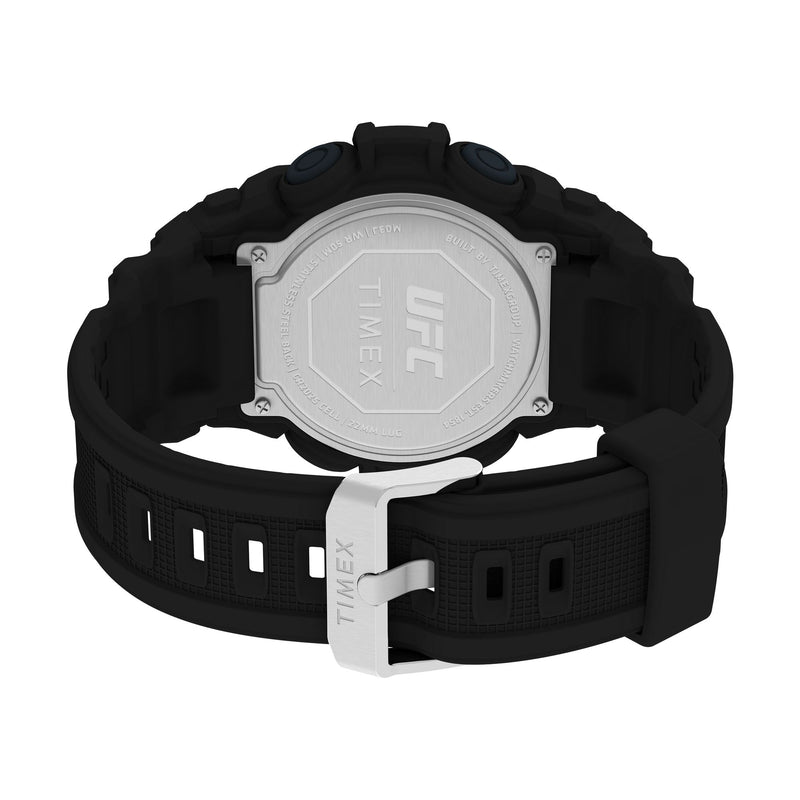 Timex UFC Strength Black Round Dial Quartz Digital Men Watch Watch Timex