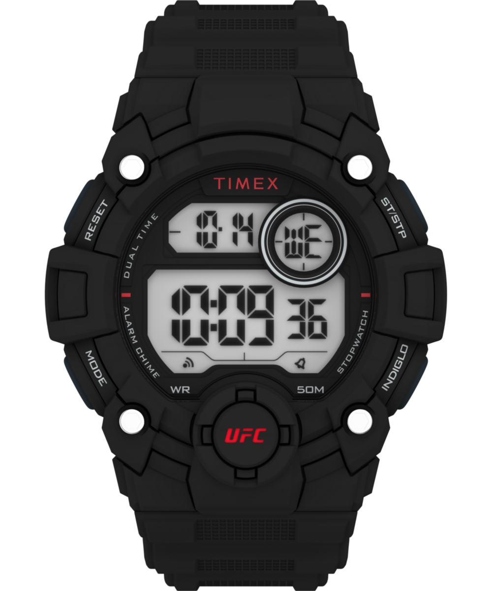Timex UFC Strength Black Round Dial Quartz Digital Men Watch