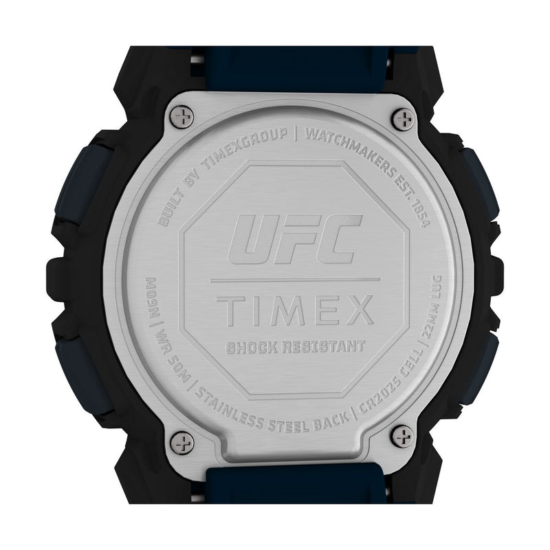 Timex UFC Round 50mm Silver Dial Digital Men Watch - TW5M535000D Watch Timex