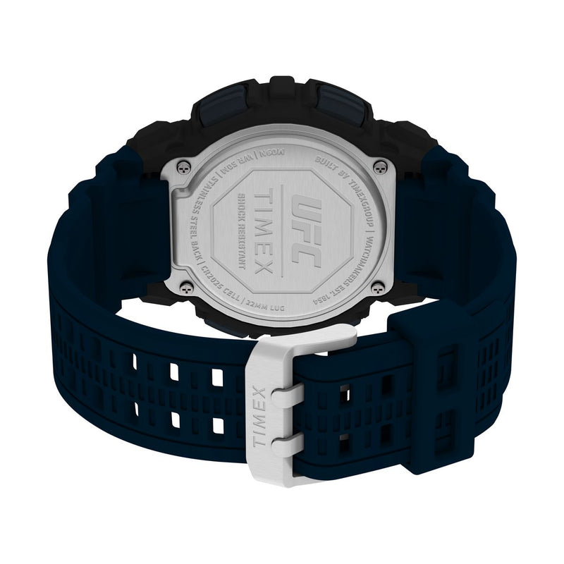 Timex UFC Round 50mm Silver Dial Digital Men Watch - TW5M535000D Watch Timex
