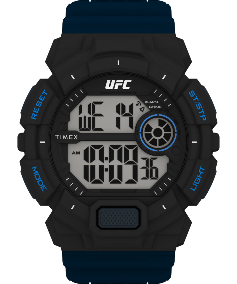 Timex UFC Round 50mm Silver Dial Digital Men Watch - TW5M535000D Watch Timex