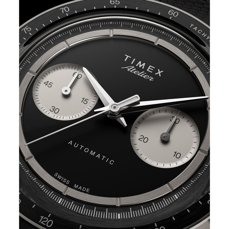 Timex Atelier Chronograph Automatic M1a Ti 42mm Swiss Made NBR Synthetic Rubber Strap - TW6A028004A Watch Timex