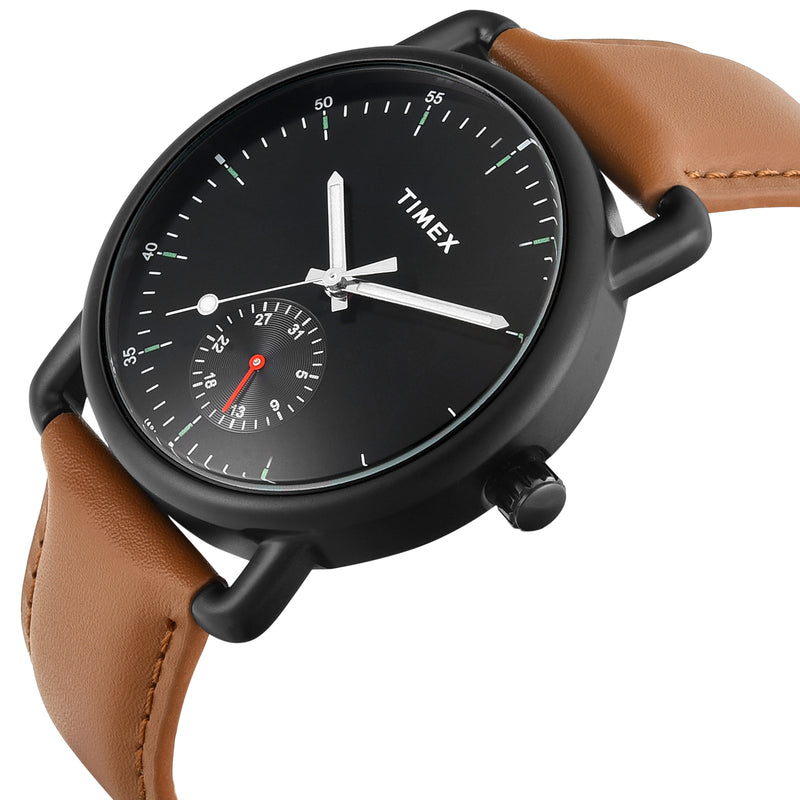 Timex Round 43mm Black Dial Analog Men Watch - TWEG256SMU02 Watch Timex