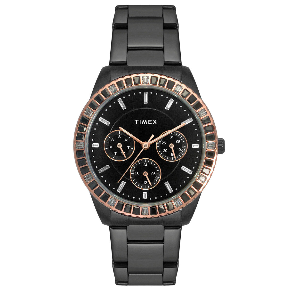 Timex Round 21mm Black Dial Analog Women Watch - TWEL16803