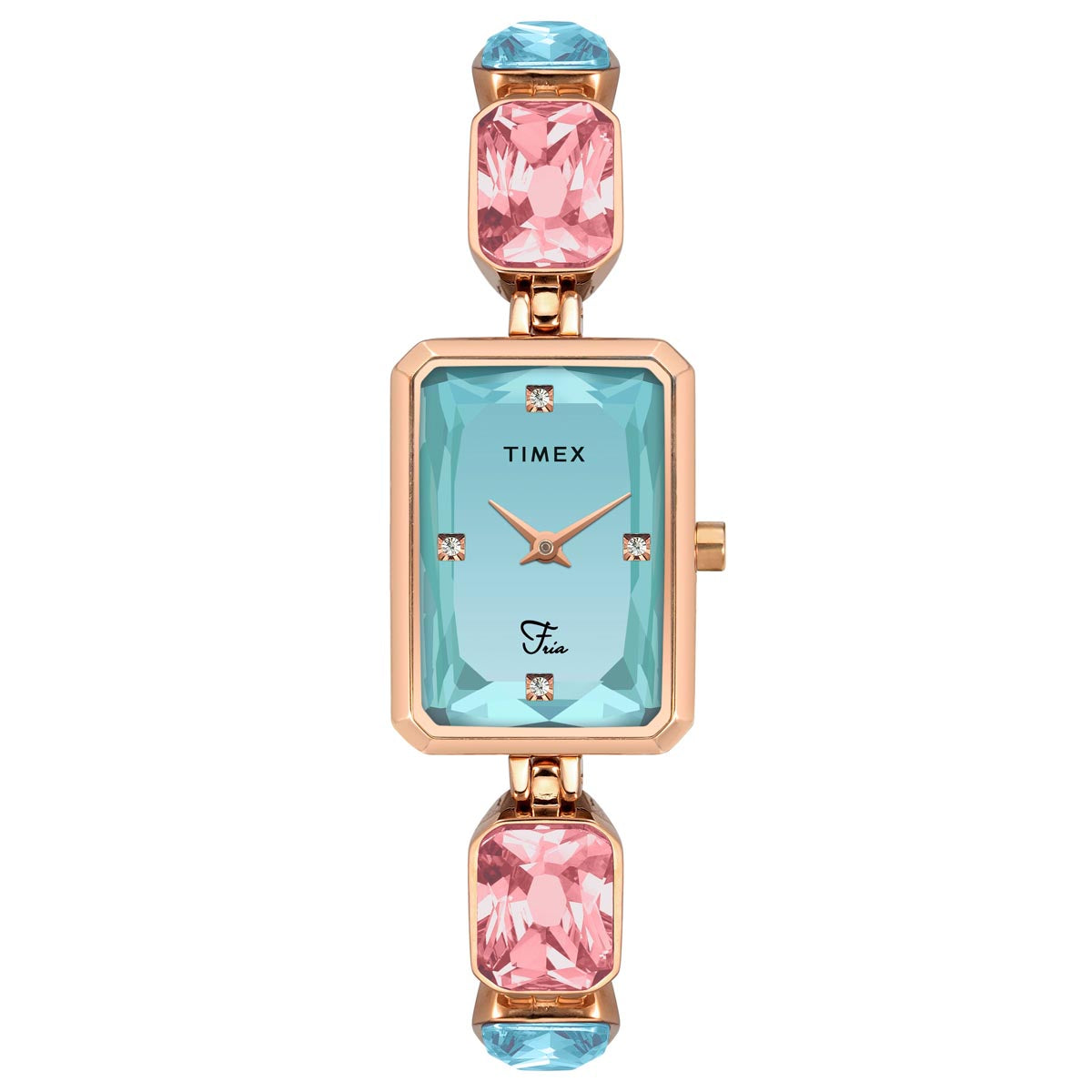 Timex Fria Rectangle 21mm Blue Dial Analog Women Watch - TWEL16900
