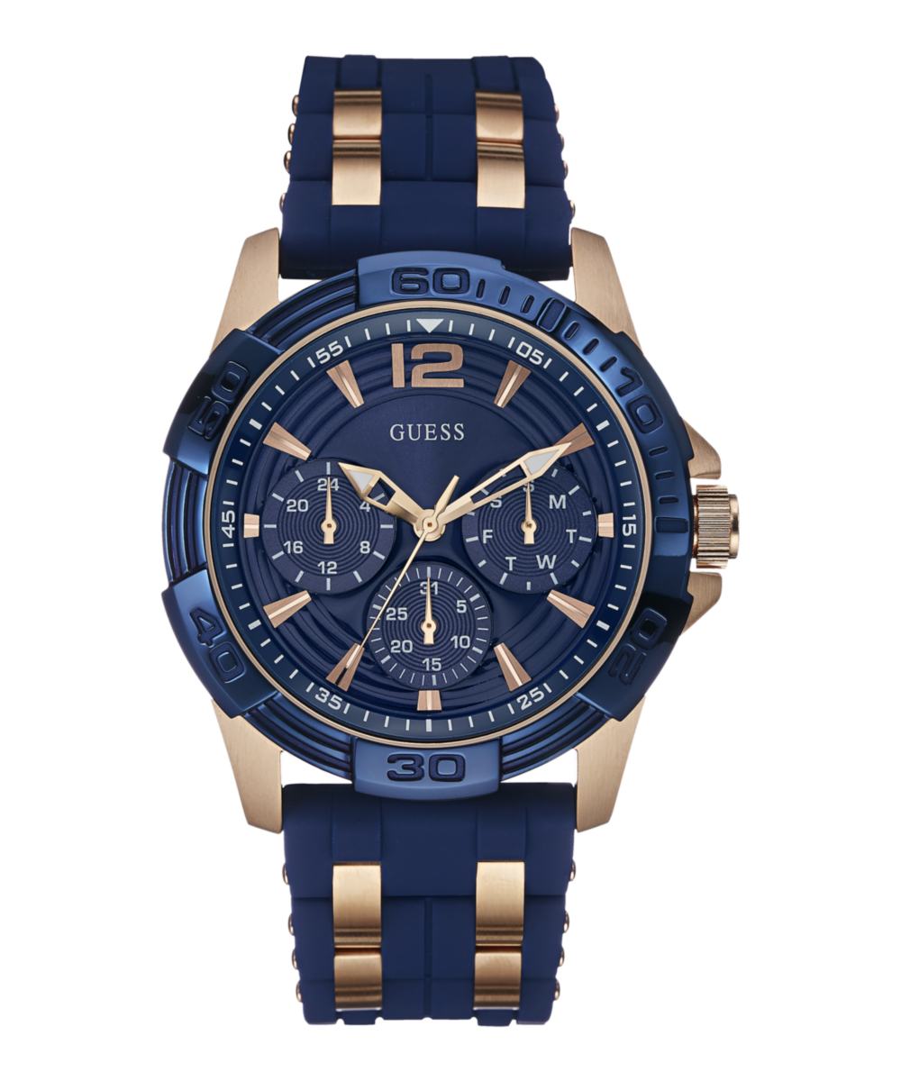 GUESS Blue Round Dial Analog Men's Watch - U0366G4