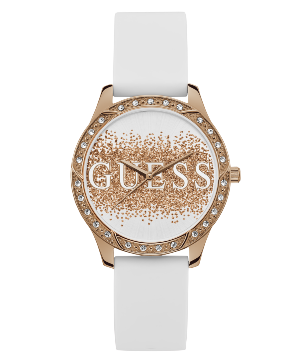 Guess G Spark White Round Dial Quartz Analog Women Watch