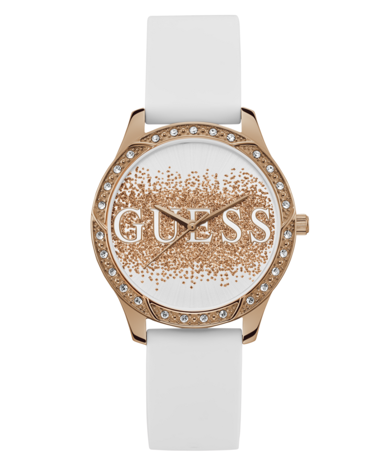 Guess G Spark White Round Dial Quartz Analog Women Watch Watch Guess