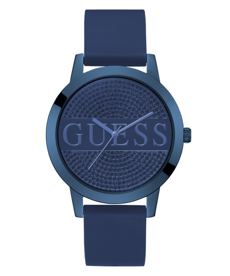 Guess Standout Blue Round Dial Quartz Analog Men Watch Watch Guess