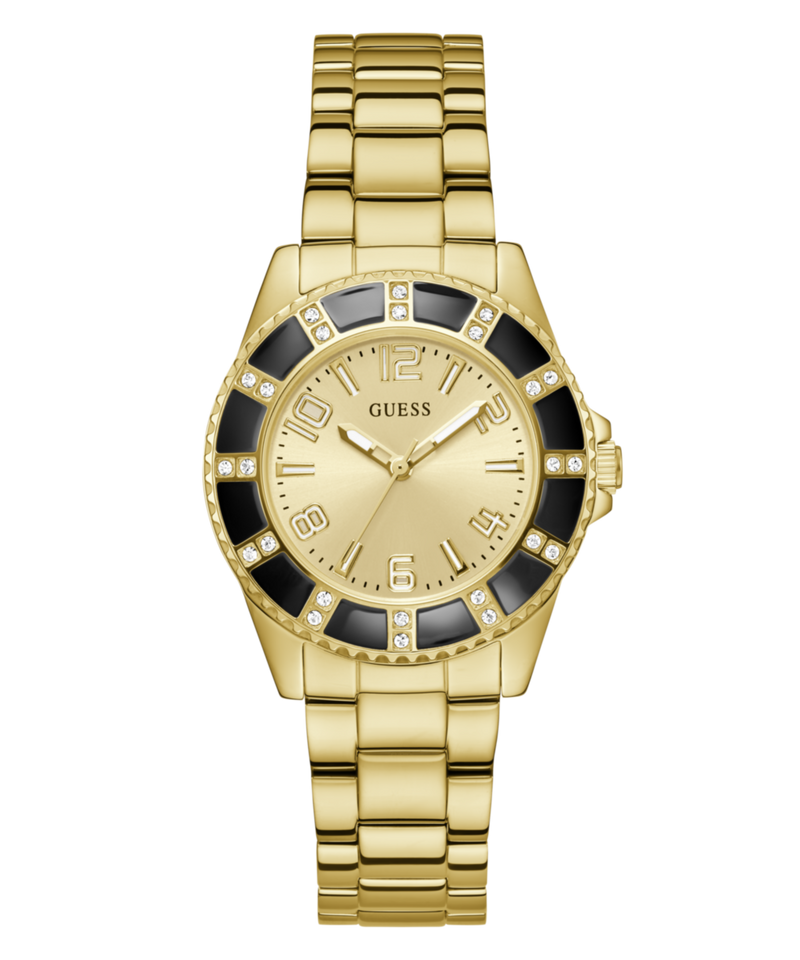 Guess Champagne Round Dial Quartz Analog Women Watch Watch Guess