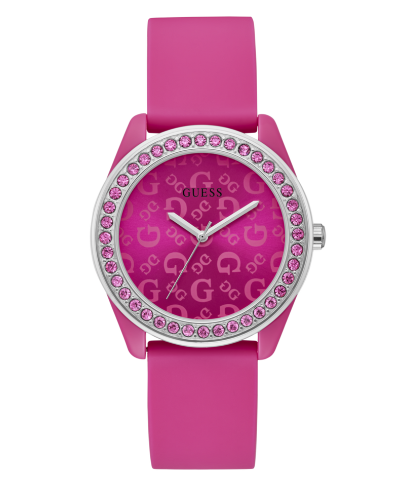 Guess Jelly G Pink Round Dial Quartz Analog Women Watch Watch Guess