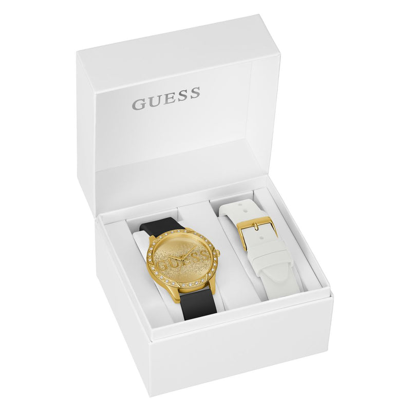 Guess G Spark Champagne Round Dial Quartz Analog Women Watch Watch Guess