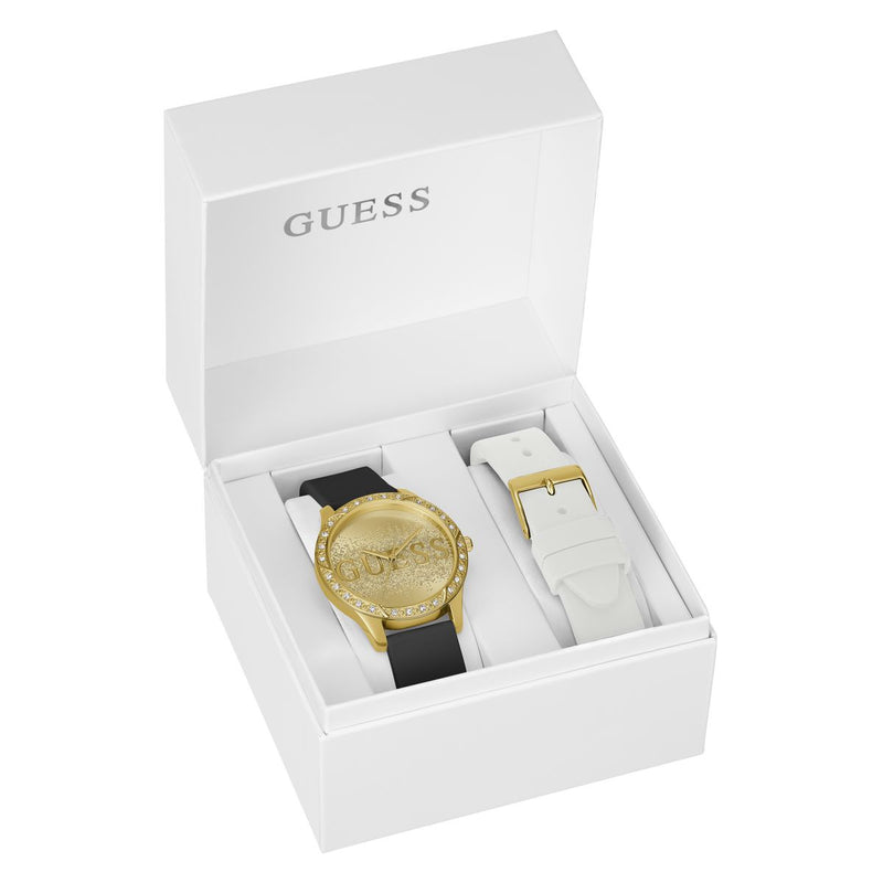 Guess G Spark Champagne Round Dial Quartz Analog Women Watch Watch Guess