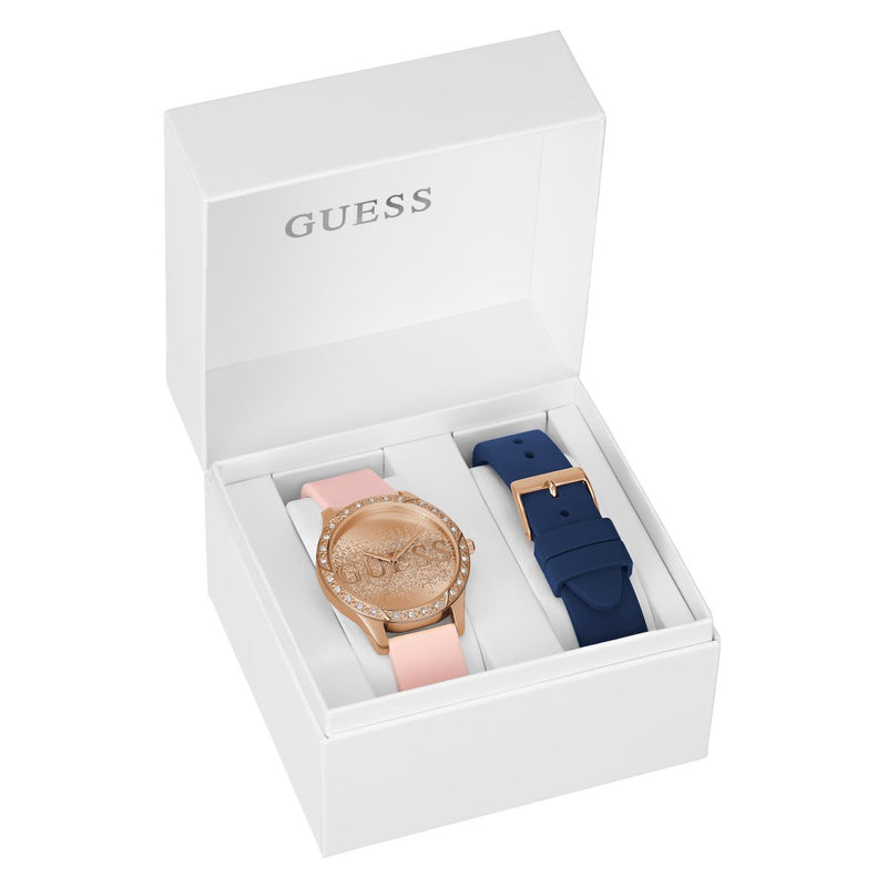 Guess G Spark Rose Gold Round Dial Quartz Analog Women Watch Watch Guess