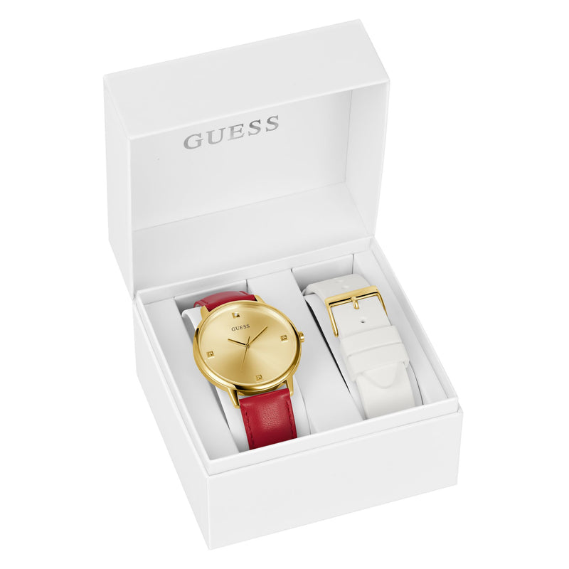 Guess Gbs Radiate Champagne Round Dial Quartz Analog Women Watch Watch Guess