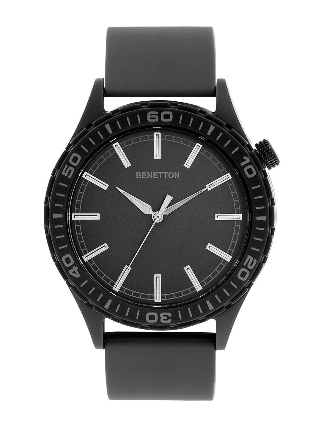 United Colors Of Benetton Iconic Black Round Dial Analog Mens Watch