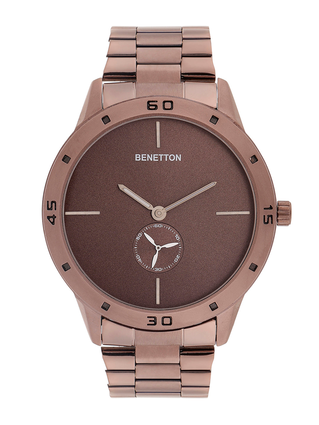United Colors Of Benetton Iconic Brown Round Dial Analog Men Watch