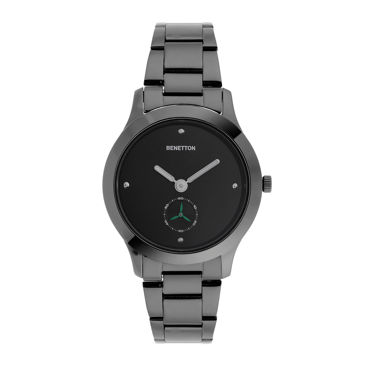 United Colors Of Benetton Black Round Dial Quartz Analog Women Watch