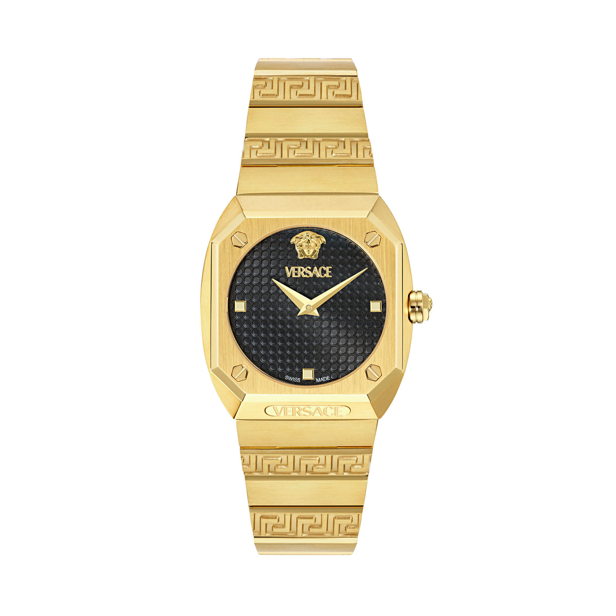 Versace Antares Black Octogonal Dial Quartz Analog Women Watch