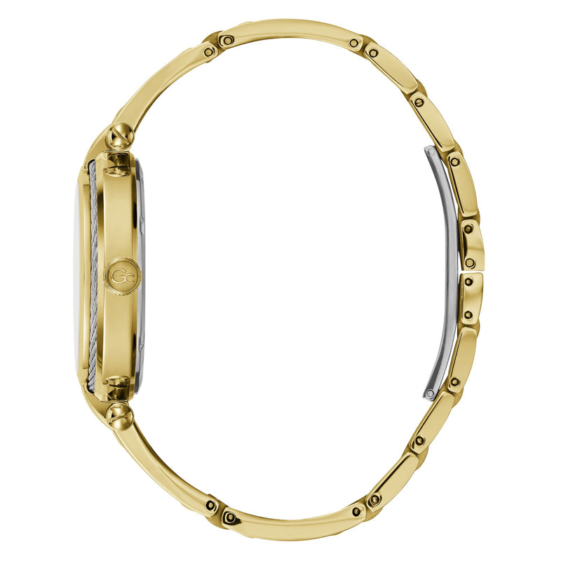 Gc White Round Dial Quartz Analog Women Watch - Guess Collection Watch Gc